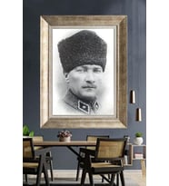 Gümüş Çerçeveli Atatürk Tablo ds348