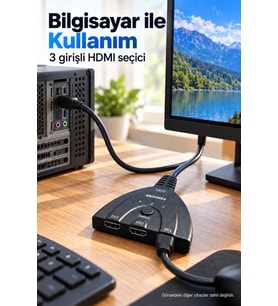 HDMI Giriş Seçici Bilgisayar ve Oyun Konsolu Bağlantısı