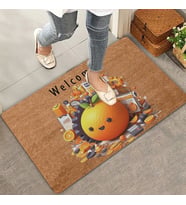 Valerine Life Portakal Adam Welcome Kapı Önü Paspası 45x70cm (Kahverengi)