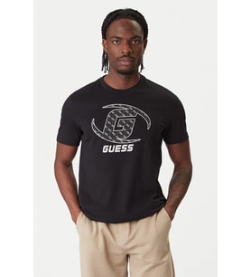 Guess Kele Bisiklet Yaka Kısa Kollu Erkek Siyah T-shirt Z6RI06I3Z14-JBLK