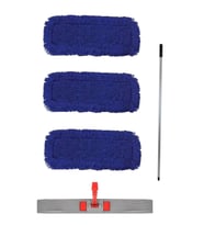 Zincir Dikişli Toz Mop Seti, 80 cm Orlon Saplı, Temizlik Kolaylığı