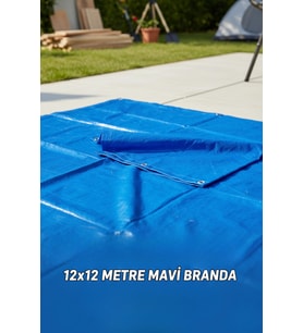 Elit Dayanıklı ve Çok Amaçlı Koruma Mavi Branda 12x12 m