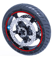 Reflektif Kırmızı 4 Parçalı Kesikli Jant Şeridi Sticker Çınar Extreme