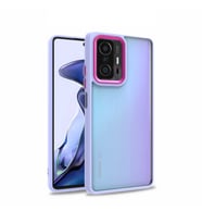 Xiaomi Mi 11T 5G Kılıf Case, Kamera Lens Korumalı Elektroplatin Kaplama Sert PC Koruyucu Colourful Platinum Serisi (Lila)