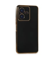 Vivo Y22 2022 Kılıf Volet Silikon - Siyah