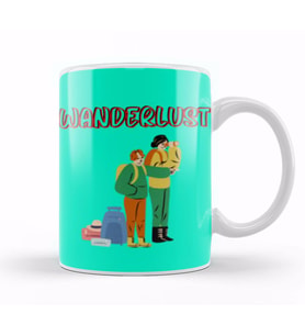 funny Travel gift design lover Trippin Wanderlust Journey Adventurer Vacation Kupa Bardak Porselen
