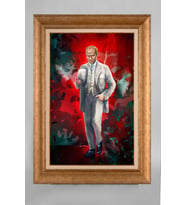 Çerçeveli Paspartulu Atatürk Tablo a466 (Gold)