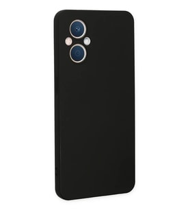 Newface Oppo Reno 7 Lite Kılıf Nano içi Kadife Silikon - Siyah