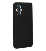 Newface Oppo Reno 7 Lite Kılıf Nano içi Kadife Silikon - Siyah