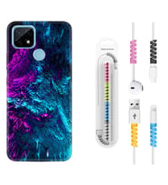 Realme C11 C21 C21Y C25Y C11 2021 Kılıf Kablo Koruma Spiral Silikon Explosive 1734