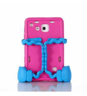Galaxy Tab 3 Lite 7.0 T110 Fuchsia Eva Boxer Tablet Silikon (Koyu Pembe)