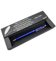 Signator® C501 Slim Mavi Krom Tükenmez Kalem  İsme Özel Kalem  Hediyelik Kalem (Karışık)