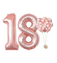 18 Yaş Rose Gold Folyo Balon Set