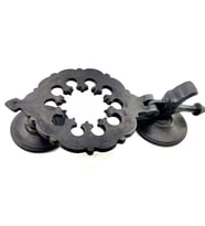 Antika Tarz Dekoratif Pirinç Osmanlı Kapı Tokmağı, Taktak - 265x75mm, Oksit