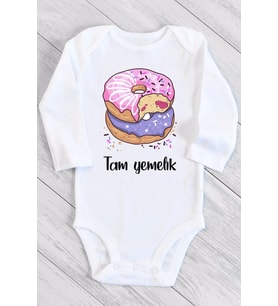 Unisex Bebek Beyaz Tam Yemelik Çıtçıtlı Body
