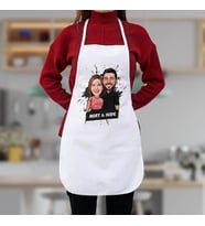 Kişiye Özel Uyumlu Çiftler Karikatürlü Mutfak Önlüğü