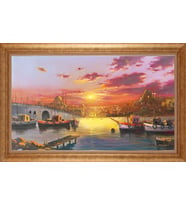 EV İŞYERİ OFİS İÇİN ALTIN ÇERÇEVELİ PASPARTULU TABLO VB638