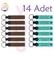 A Kahve & Turkuaz, Kurumsal Toplantı Katılımcılarına Hediye, 14’lü Set, Kişisel İsimli Anahtarlık
