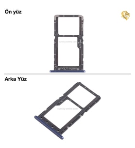 Xiaomi Pocophone F1 Uyumlu Sim İç Yuvası Çiftli Mavi Sim Kart Tepsisi Sim Kızağı Sim Çekmecesi