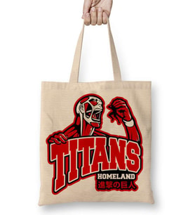 Attack On Titan Go Tıtans Bez Çanta Uzun Saplı