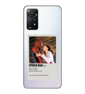 Redmi Note 11 Pro Uyumlu Spider Man Minimalist Poster Desenli Şeffaf Telefon Kılıfı