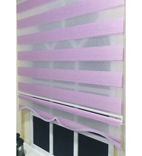 Zebra Stor Perde Organze Lila Etek Dilimli STB903 (Pembe)
