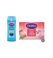 Duru Banyo Sabunu Çiçek Tazeliği 160gr Yanında Duş Jeli Hediyeli Duru Okyanus Ferahlığı 450ml