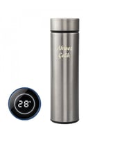 Wings Dijital Göstergeli Brushed İsme Özel Çelik Termos 450ml.  304 Paslanmaz Çelik - Kaydırmaz Taban - Süzgeçli - Kilitli Bardak Kapak - Sızdırmaz (Karışık)