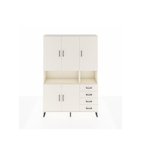 Arges Gardrop 7 Raflı 4 Çekmeceli 5 Kapaklı 132x30x195 Aytaşı-Aytaşı