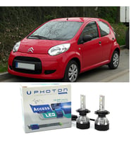 Citroen C1 Led Xenon Uzun + Kısa Far Ampulü H4 Access Yeni Seri Beyaz