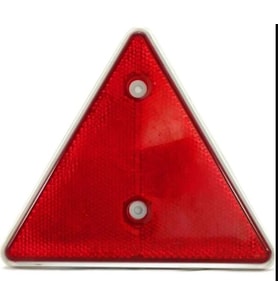 PLASTİK ÜÇGEN REFLEKTÖR KIRMIZI 14X16cm