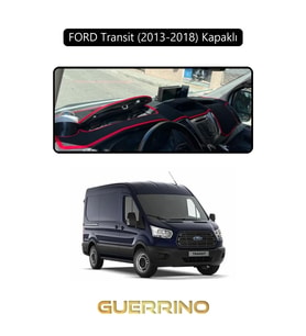 FORD Transit (2013-2018) KapaklıTORPİDO KORUMA HALISI SİYAH KENAR