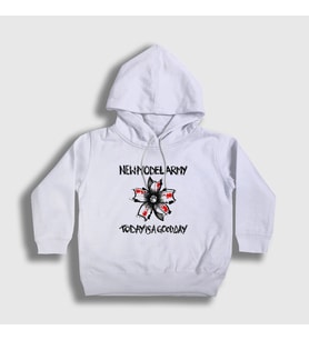 Presmono Unisex Çocuk Beyaz Good Day Müzik New Model Army Kapüşonlu Sweatshirt 484912tt