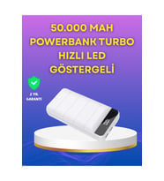 Lightning ve Type-C Girişli 50000mAh Powerbank