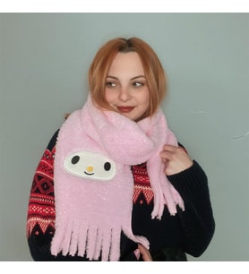 Peluş Atkı Anime Pembe