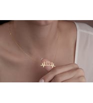 Kalp Ritmi Kolye, Kadın Kolye, Şanslı Charm Kolye