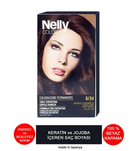 Nelly Jojoba ve Keratinli Saç Boyası 6.34 Karamel