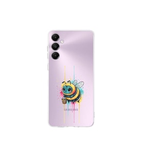 Samsung Galaxy A05S ile uyumlu Splash arı tasarımlı şeffaf silikon kılıf