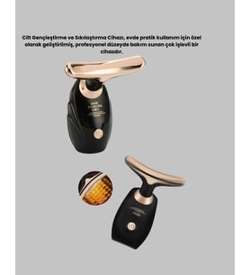 Cilt Gençleştirme Ve Sıkılaştırma Cihazı Kolajen Artırıcı Titreşimli (Siyah)