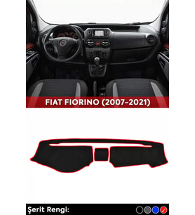 Fıat Fıorıno (2007-2021) 3d Torpido Kılıfı Panel Koruyucu Göğüs Kaplama - Kırmızı Şerit