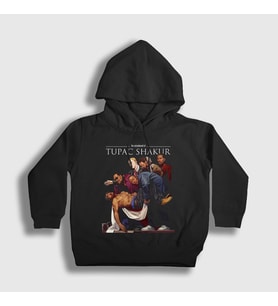 Presmono Unisex Çocuk Siyah Entombment Of 2pac Tupac Shakur Kapüşonlu Sweatshirt 441778tt