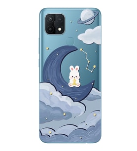 Oppo A15 / A15S Uyumlu Sevimli Ayıcık Desenli Şeffaf Telefon Kılıfı