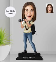 Kişiye Özel Fotoğrafçı Kadın Ahşap Eco Biblo -1