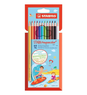 Stabilo Kuru Boya Aquacolor 12 Renk 1612-6 (Karışık)