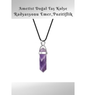 Nelleovana Ametist Doğal Taş Kolye ( Pozitiflik , Yaşam Sevinçi Ve Şans ) Aa Kalite