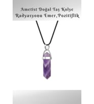 Nelleovana Ametist Doğal Taş Kolye ( Pozitiflik , Yaşam Sevinçi Ve Şans ) Aa Kalite