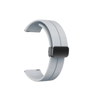 Samsung Galaxy Watch 42mm Uyumlu 20mm Kordon Silikon Metal Mıknatıslı Toka Zore KRD-84 Kayış