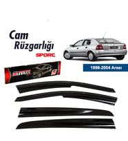 Opel Astra G 1998-2004 Mugen Tip Cam Rüzgarlık 4Lü Ön Ark Sunplex (Siyah-Bordo)