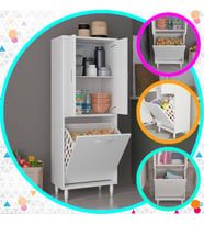 MODİLAYN Gamzem MUTFAK 55x138 cm Mutfak Erzak Kiler Depolama Düzenleyici Dolabı