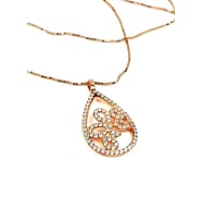 Sky Diamond gümüş lüks gümüş rose kolye